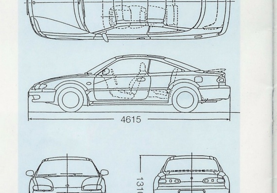 Mazda MX-6 (1998) (Мазда МX-6 (1998)) - чертежи (рисунки) автомобиля